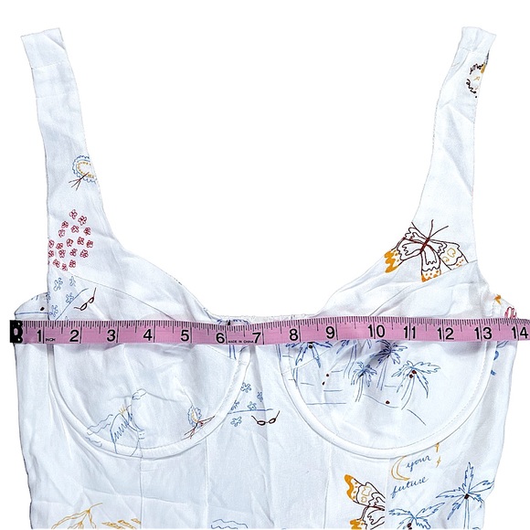 L.A. Hearts size Xs white corset mini dress with scoop neck & open back NWT - Picture 13 of 16